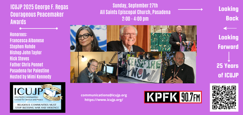Awards; The 2026 Rev. George C. Regas Courageous Peacemaker Awards